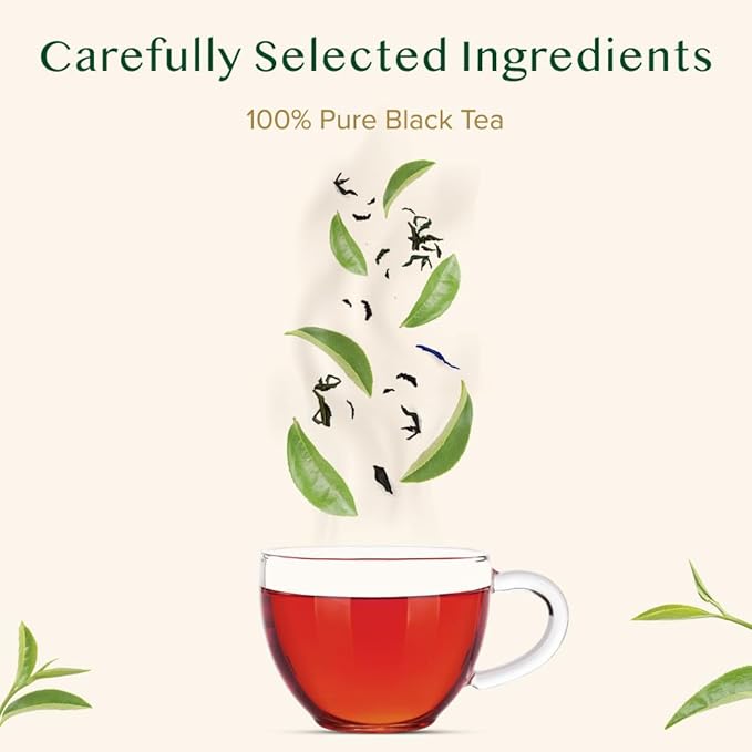 VAHDAM, Assam Exotic Black Tea Bags (100 Count) High Caffeine, Gluten Free, Full Bodied | Pyramid Tea Bags | Strong, Robust & Flavoury | Direct from Source