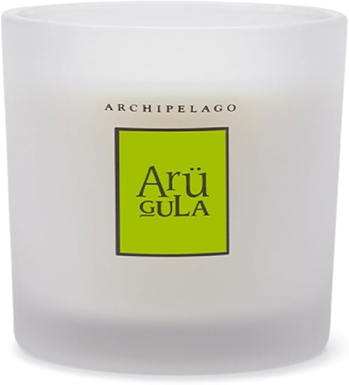 Archipelago Botanicals Hand-Poured Soy Wax Blend Scented Candle with Fragrance Oils, Lead-Free Cotton Wicks, Glass Candle Jar with Gift Box, Burns Approx. 60 Hours, Arugula, 10 Oz.