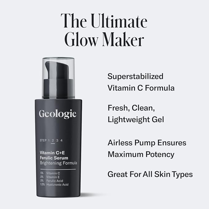Ultimate Skincare Bundle by Geologie – Dermatologist‑Designed Skin Health System with Retinol, Vitamin C, Niacinamide & SPF30 – Targets Wrinkles, Dark Spots, Dullness & Sun Damage with 2 Face Washes