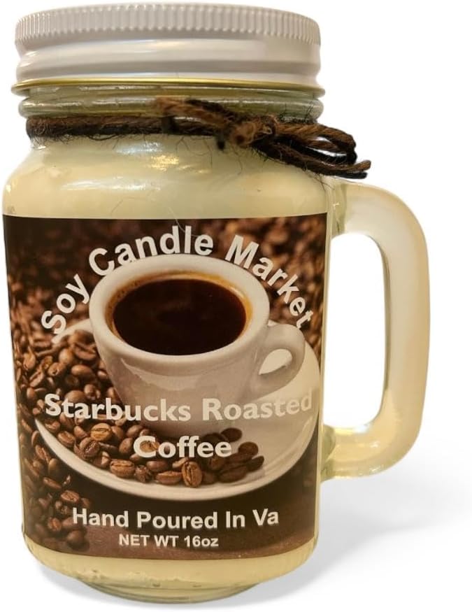 Soy Scented Candles | Handmade & Highly Aromatic Candles Burns Upto 85 Hours in Glass Jar - Perfect for Home Decor, Wedding, Birthday, Dinner (Roasted Coffee, 12 oz)