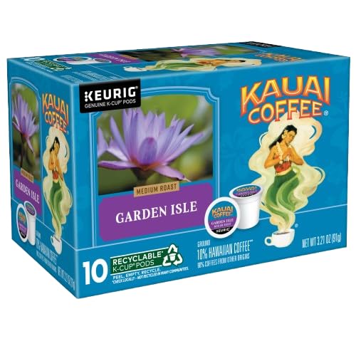 Kauai Coffee K-Cup Pods for Keurig Brewers – Arabica Coffee, 10% Hawaiian – Mild, Medium and Dark Roast, Rich, Smooth, No Bitterness – Six Flavors, 6 Packs of 10 Single Serve K-Cups