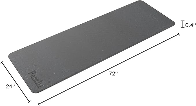 Feetlu Extra Thick Exercise Yoga Mat with Strap - 2/5 Inch (10MM), Non-Slip Workout Mat for Yoga, Pilates, and Floor Exercises