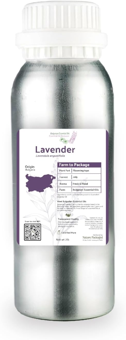 Lavender Oil - Bulgarian Essential Oils - Lavender Diffuser - Pure Therapeutic Grade (2lbs)
