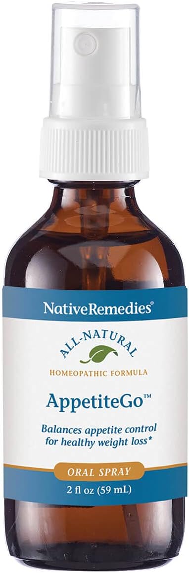 Native Remedies AppetiteGo Tonic - Natural Homeopathic Formula Temporarily Relieves Feelings of Hunger or an Empty Stomach - Reduces Desire for Stress Eating or Food Cravings - 59 mL