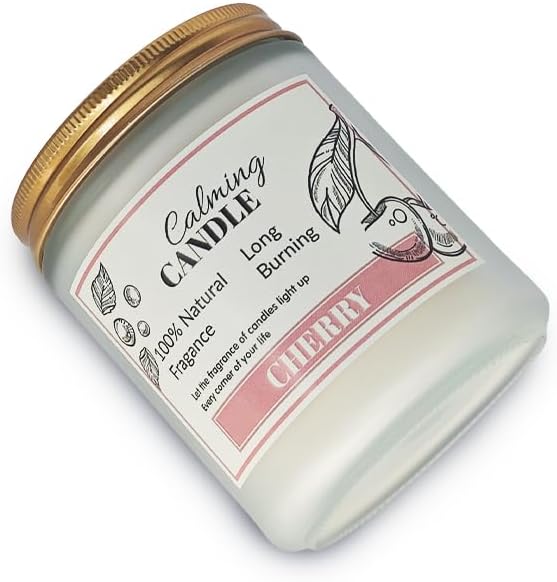 Scented Candles Gifts for Women, Home Decor Soy Candles, Birthday, Valentine, Christmas, Anniversary Aromatherapy Gifts or Just for Enjoying Life and Personal Relaxation Healing (7oz, Cherry)