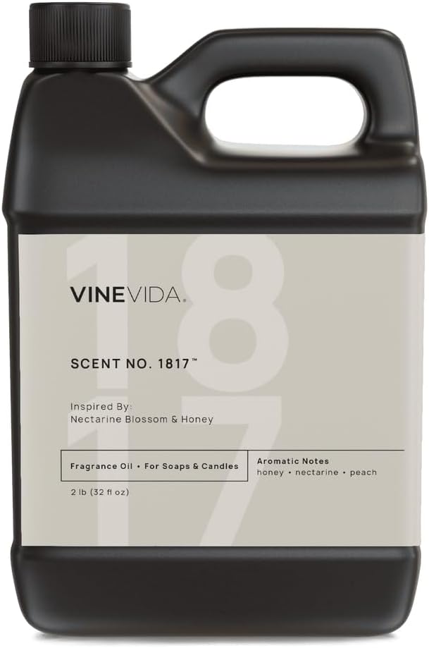 VINEVIDA [32oz] Nectarine Blossom & Honey Fragrance Oil for Candle Making - Natural Candle Oil Scents - Soap Making Essential Oil - Made in USA