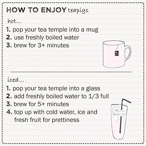 teapigs Herbal Tea Bags Made With Whole Leaves Pack of Tea bags, Ginger Lemon, 50 Count