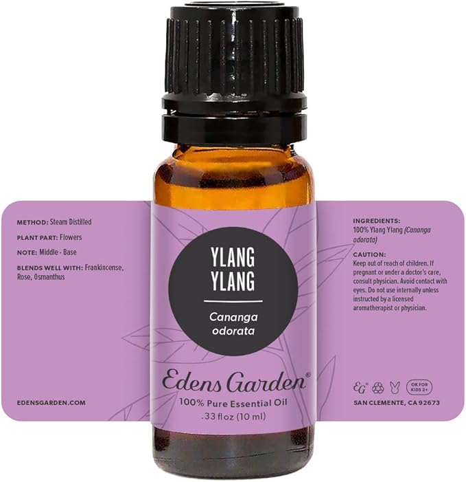Edens Garden Ylang Ylang Essential Oil- 100% Pure Premium Grade, Undiluted, Natural, Therapeutic, Aromatherapy, The Best for Diffuser, Skin, Face, Candle 10 ml (.33 fl oz)