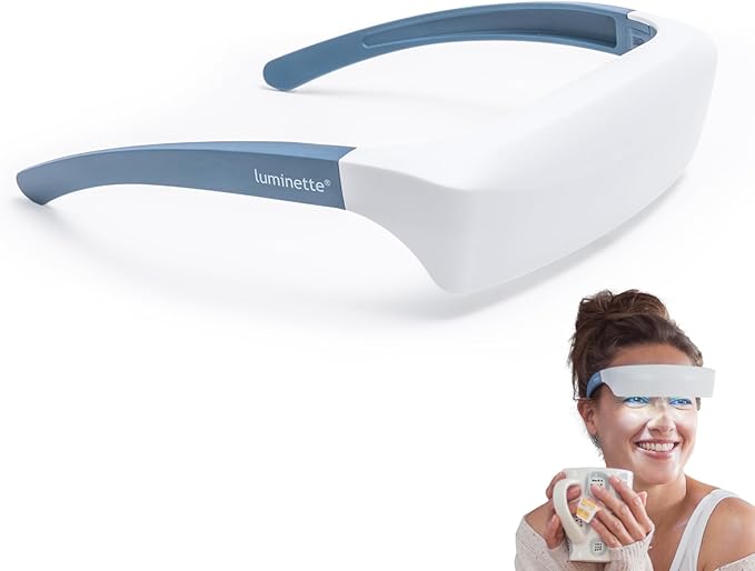 Luminette 2 Light Therapy Glasses (Updated 2024) - Wearable Happy Lamp - Natural Relief for Sleep Problems, Seasonal Mood Disorders, and Jet Lag - Portable Daylight Lamp
