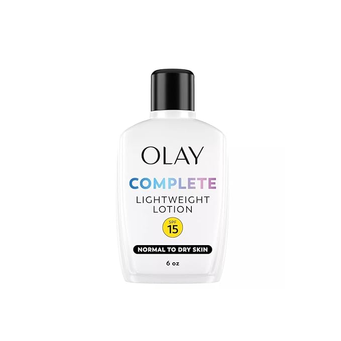 Olay Face Moisturizer, Complete with Sunscreen SPF 15, Daily Facial Lotion for Normal Skin, Lightweight Hydrating Broad Spectrum Sun Protection - Vitamin C, E, and Niacinamide - 6 Oz 2 Pack