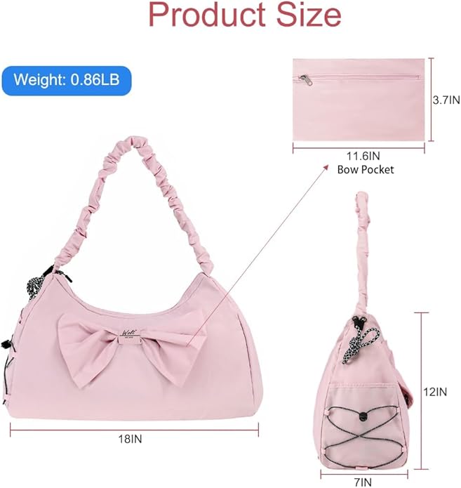WOLT Gym Bag For Women, Yoga Mat Bag with Shoes Compartment, Wet Pocket and Water Bottle Pocket
