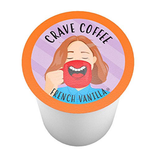 Crave Beverages Flavored Coffee Pods, Compatible with 2.0 K-Cup Brewers, French Vanilla, 100 Count