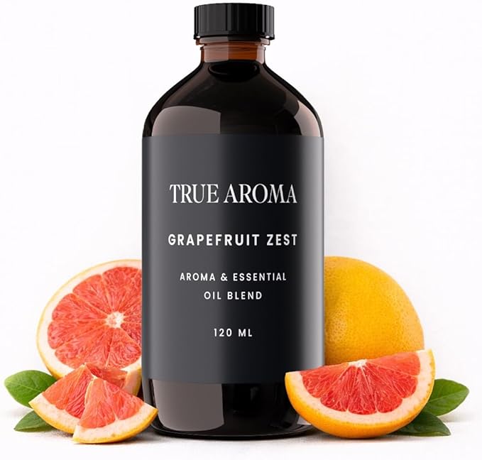100% Pure Grapefruit Zest Essential Oil | Grapefruit Scented Oil for Diffusers | Luxury Premium Grade, Undiluted, Natural, Aromatherapy Fragrance — 120 ML