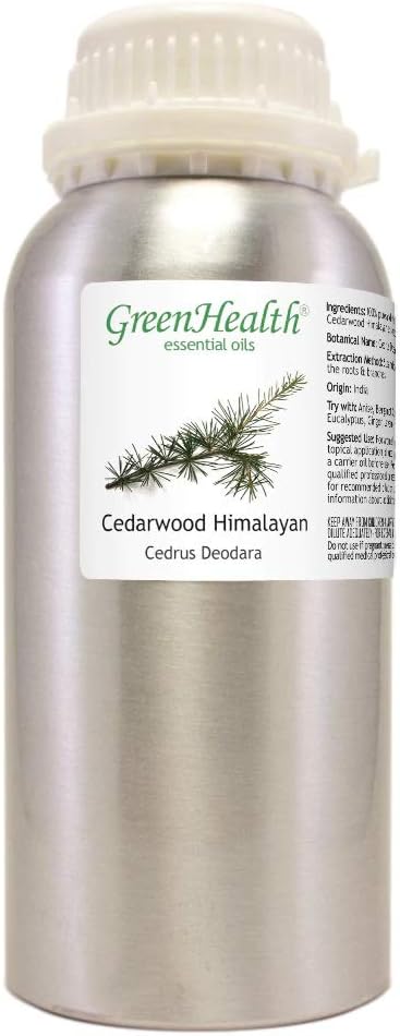 16 fl oz - Cedarwood Himalayan Essential Oil (100% Pure & Uncut), Aluminum Bottle - GreenHealth