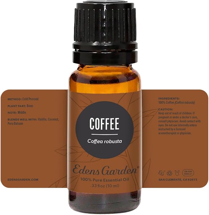 Edens Garden Coffee Essential Oil- 100% Pure Premium Grade, Undiluted, Natural, Therapeutic, Aromatherapy, The Best for Diffuser, Skin, Face, Hair 10 ml (.33 fl oz)