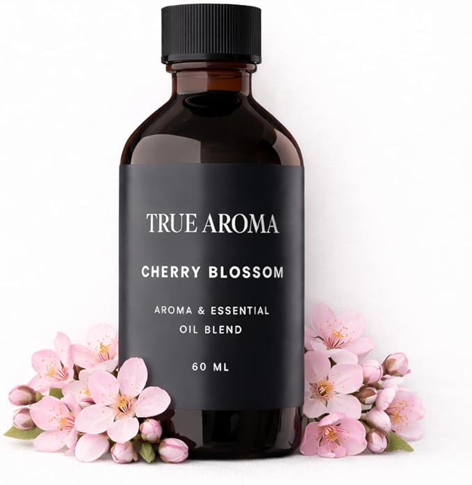 100% Pure Cherry Blossom Essential Oil | Japanese Cherry Blossom Scented Oil for Diffusers | Luxury Premium Grade, Undiluted, Natural, Aromatherapy Fragrance — 60 ML