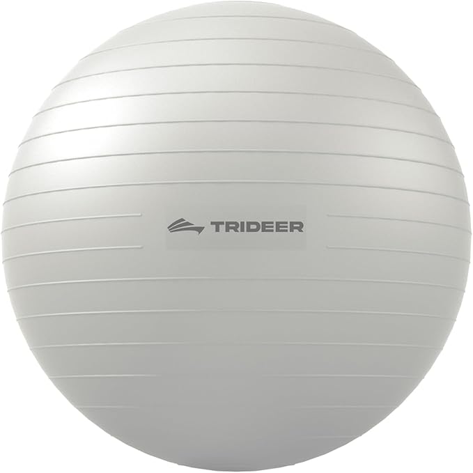 Trideer Exercise Ball for Yoga, Pilates & Fitness – Stability Ball Equipment for Home Gym & Office Chair, Core & Balance Training Accessories, Physical Therapy Equipment, Quick Pump Included, 5 Sizes