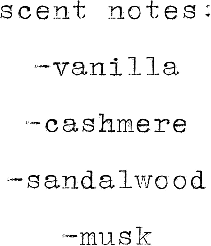 Vanilla + Cashmere Soy Candle | Vanilla, Sandalwood, Musk, Cashmere Scented | 8 oz. | 40 Hour Burn Time | Non-Toxic, Phthalate-Free, Dye-Free | Hand-Poured | Amber Jar | Cotton Wick | Made in The USA