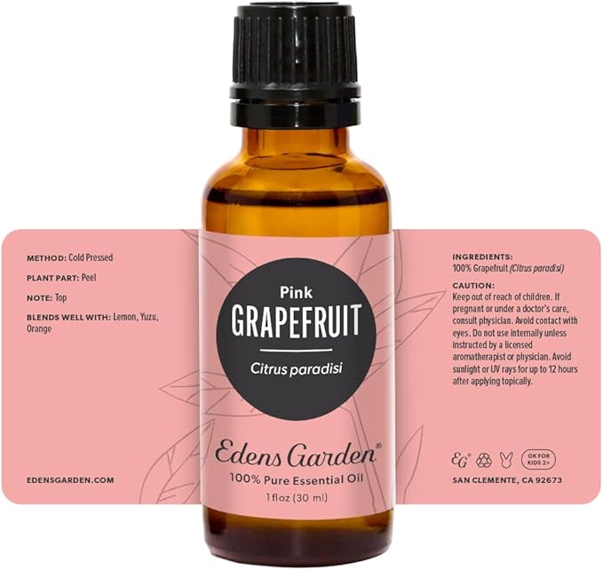 Edens Garden Grapefruit- Pink Essential Oil- 100% Pure Premium Grade, Undiluted, Natural, Therapeutic, Aromatherapy, The Best for Diffuser, Candle, Laundry, Kid Safe 30 ml (1 fl oz)