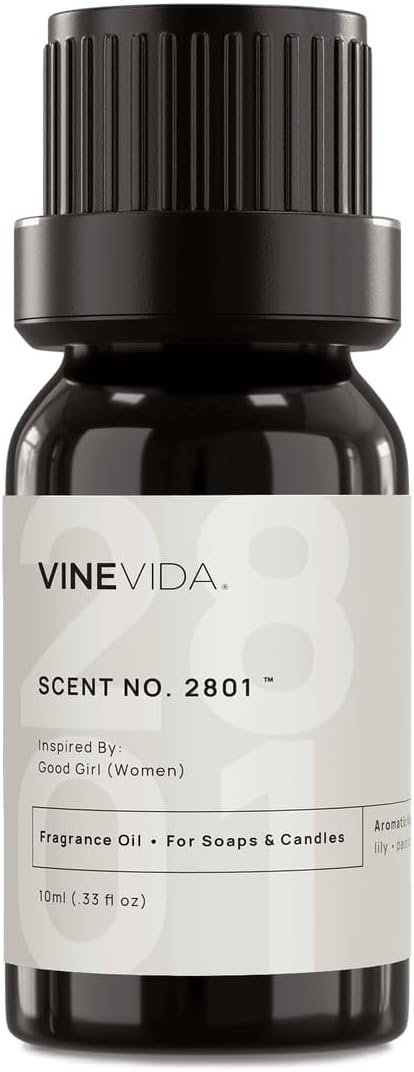 VINEVIDA [10mL] Good Girl (Women) Fragrance Oil for Candle Making - Natural Candle Oil Scents - Soap Making Essential Oil - Made in USA