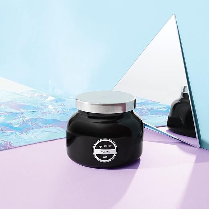 Capri Blue Volcano Scented Candles - Luxury Glass Jar Candles for Home Scented with Tropical Fruit & Sugared Citrus - Soy Wax Blend - Capri Blue Volcano - Black Color (19 oz)