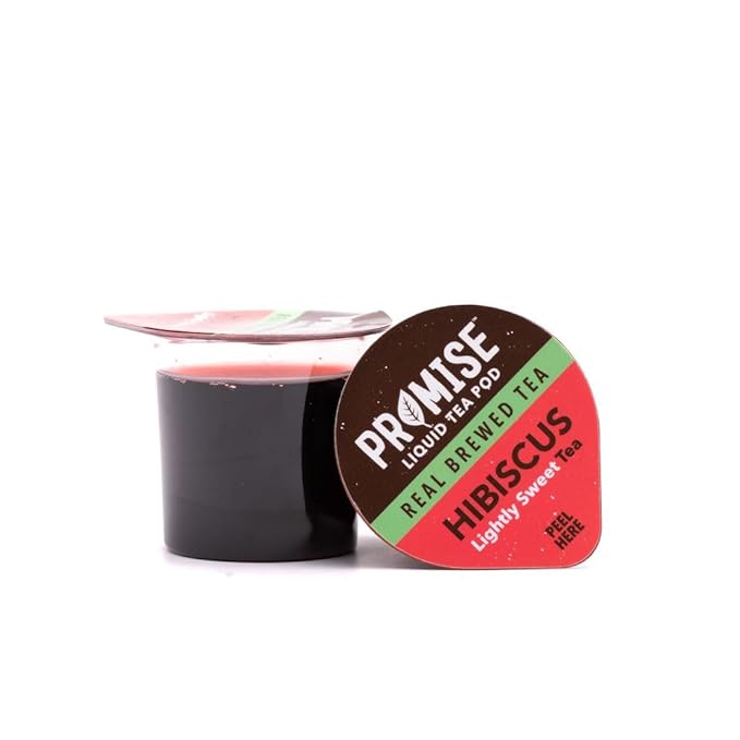 Promise Tea by Java House - Cold-Brewed Tea Concentrate Pods - Ethically Sourced - Hibiscus Lightly Sweet Tea - Pack of 12