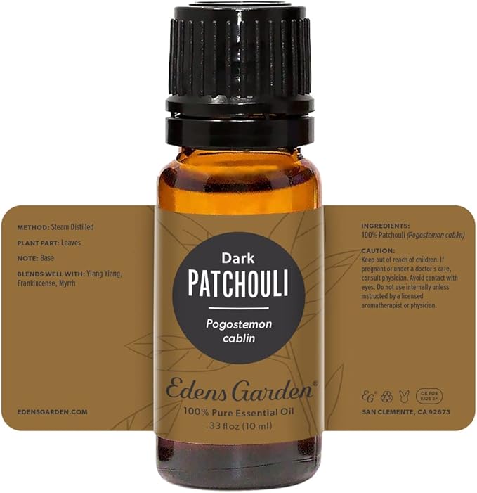 Edens Garden Patchouli- Dark Essential Oil, 100% Pure Therapeutic Grade (Undiluted Natural/Homeopathic Aromatherapy Scented Essential Oil Singles) 10 ml