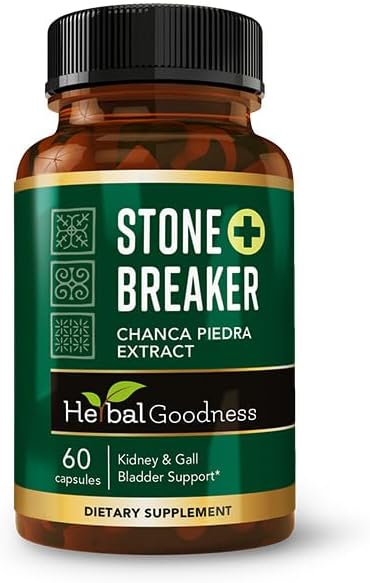Herbal Goodness Chanca Piedra Capsules 60ct - Chanca Piedra Stone Breaker for Kidney and Gallbladder Health Support - Supports Kidney Function and Gallbladder Wellness - 1 Bottle