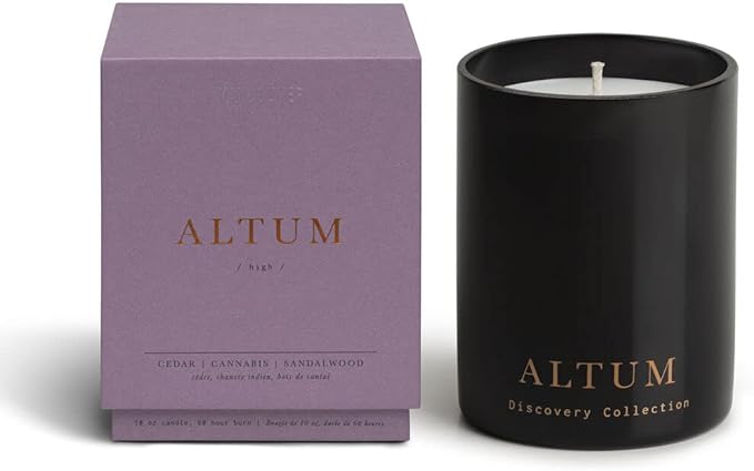 Vancouver Candle Co. Altum Discovery Candle – Non-Toxic Soy Wax Aromatherapy Candle – Handmade with Natural Essential Oil – Strong Scented, Long Lasting 10 Ounce Jar Candle with Gift Box
