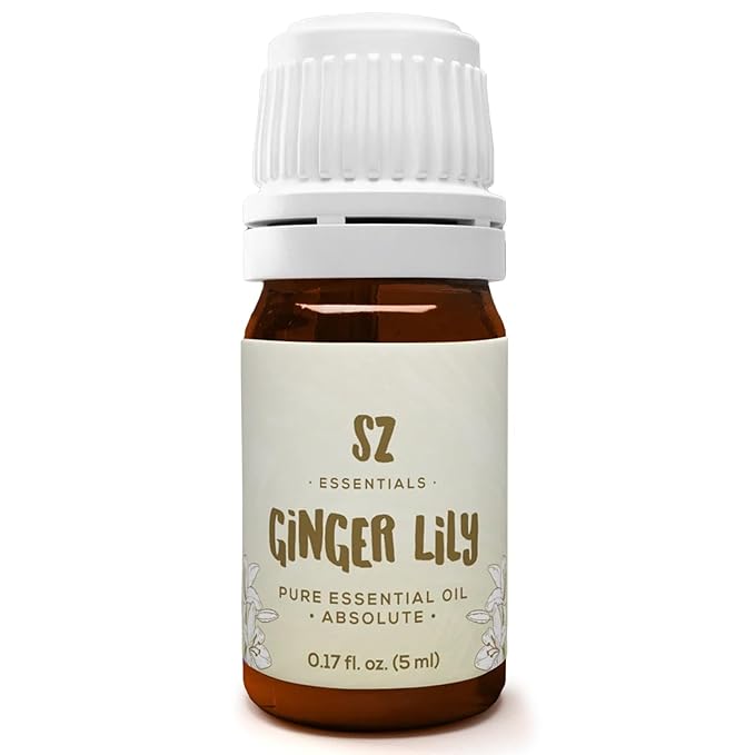 Ginger Lily Essential Oil - 100% Pure & Undiluted - Extracted from Hedychium Coronarium - Therapeutic Grade & Vegan - 0.17 oz (5 ml)