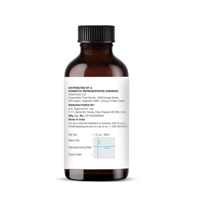 Majestic Pure Essential Oil with Glass Dropper - 100% Pure and Natural - Essential Oils for Diffuser, Aromatherapy, Soap and Candle Making, Frankincense Essential Oil, Frankincense Oil, 1 Fl Oz