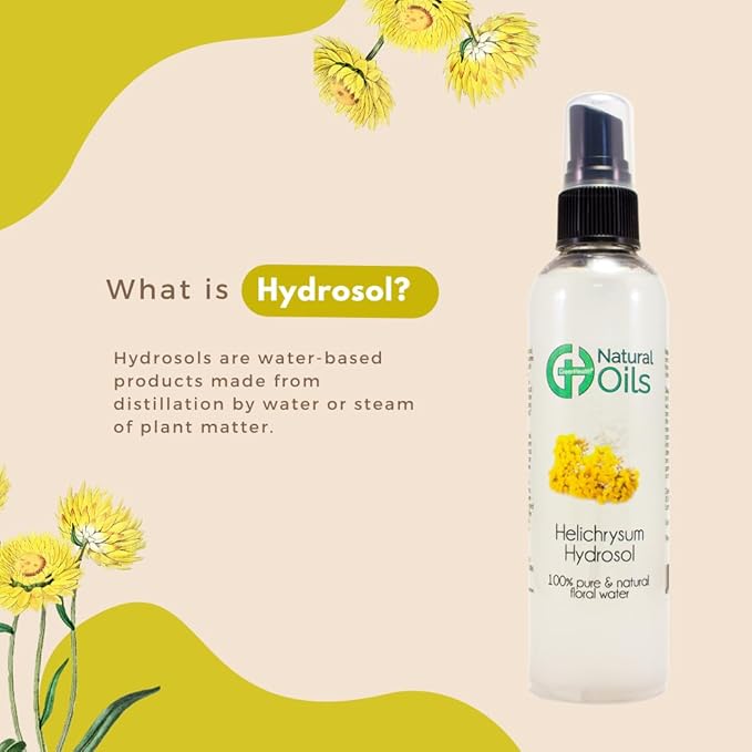 GreenHealth Helichrysum Floral Water - 16 fl oz Plastic Jug w/Cap - 100% Pure (NOT Oil)