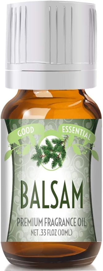 Good Essential Professional Balsam Fragrance Oil 10 ml (0.33 fl oz) for Diffusers, Candles, Soaps, Perfume, Aromatherapy - Balsam Candle Scent Oil