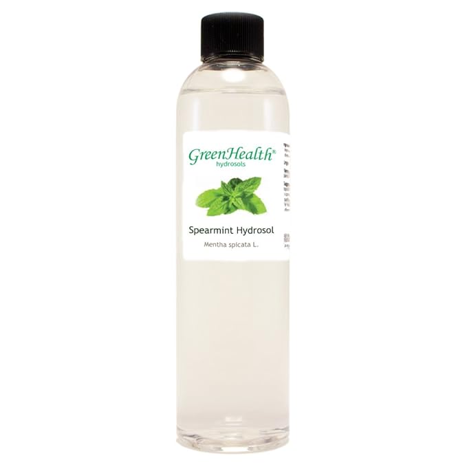 GreenHealth Spearmint Hydrosol (Floral Water) - 8 fl oz Plastic Jug w/Cap - 100% Pure (NOT Oil)