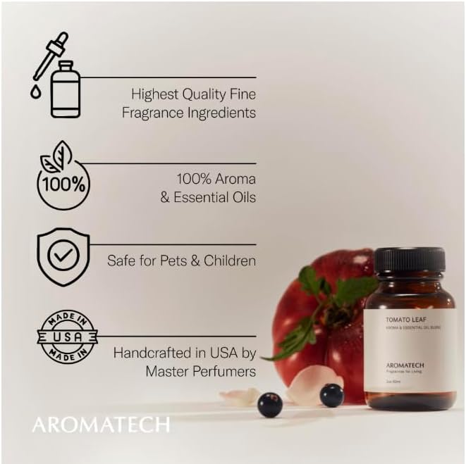 AromaTech Tomato Leaf Essential Oils - for Aroma Oil Scent Diffusers (60 mL, Tomato Leaf)