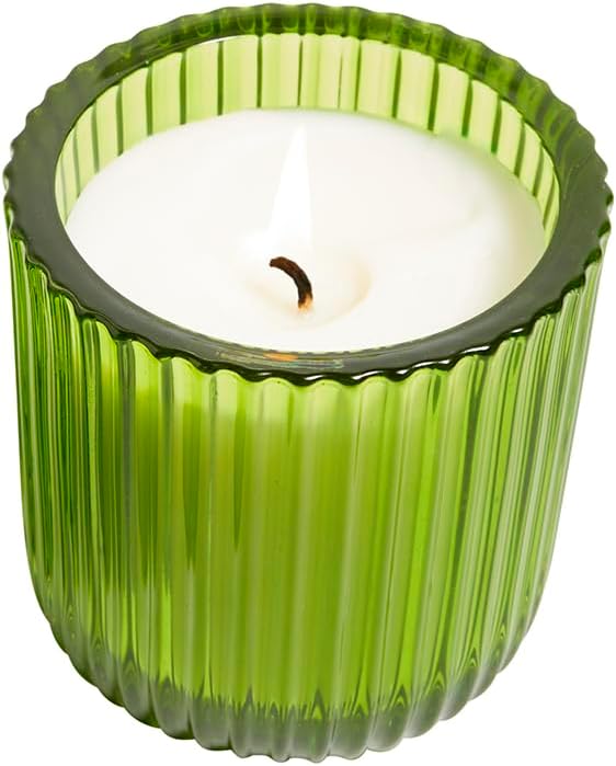 Eucalyptus Mint Outdoor Citronella Candle in Green Glass. 8oz. Burn time 50+ Hours. Made in The USA