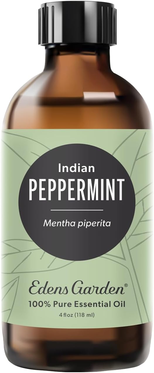 Edens Garden Peppermint-Indian Essential Oil- 100% Pure Premium Grade, Undiluted, Natural, Therapeutic, Aromatherapy, The Best for Diffuser, Face, Candle, Humidifiers 118 ml (4 fl oz)