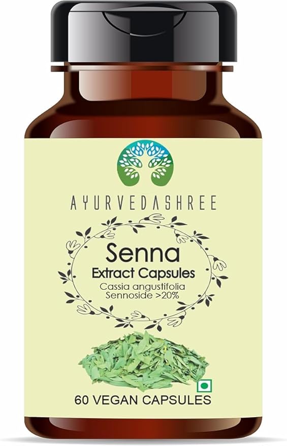 Senna Extract 500mg - 60 Vegetarian Capsules | Cassia Agustifolia | All Natural | 100% Vegan | Gluten-Free.