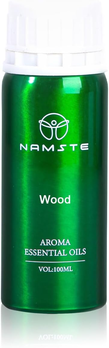 Wood Essential Oil for Diffusers and Humidifiers, Refreshing Scent with Sandalwood, Apple, Cinnamon 3.38 Fl Oz, for Spa, Home Fragrance Oil Refill
