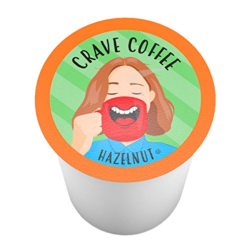 Crave Beverages Flavored Pods Compatible with 2 K-Cup Brewers, Hazelnut, 40 Count