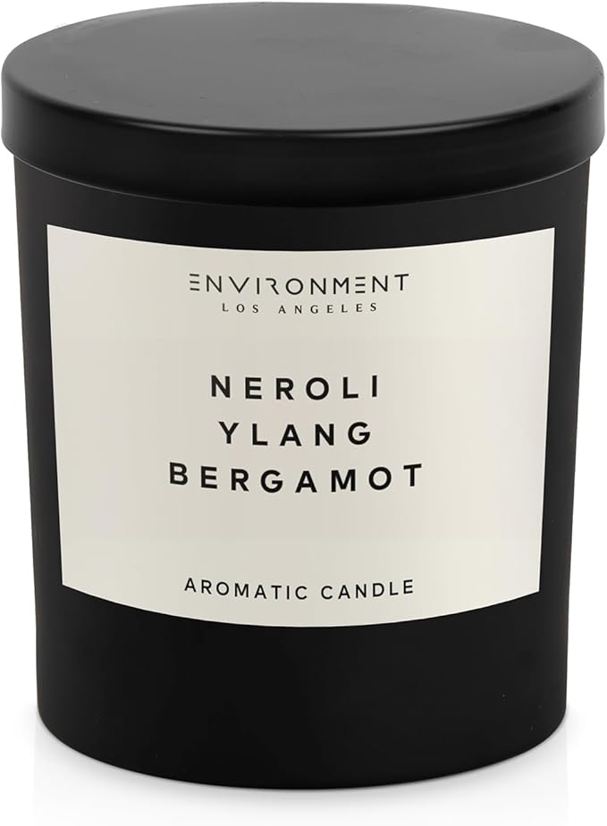 Environment Inspired by Designer Perfume CN5 Candle, 8oz Luxury Coconut Apricot Wax Candles for Home (Neroli | Ylang | Bergamot) Home Fragrance Products, 1 Wick Candle, Vegan & Cruelty-Free