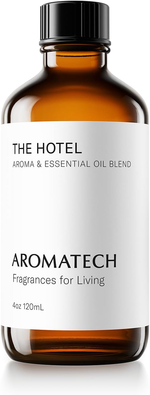 AromaTech The Hotel Aroma Essential Oil Blend: Luxury Hotel Inspired Aromatherapy with Lemon, Lavender, Peach & Pine for Ultrasonic Diffusers & Nebulizers - 4 fl oz, 120 mL
