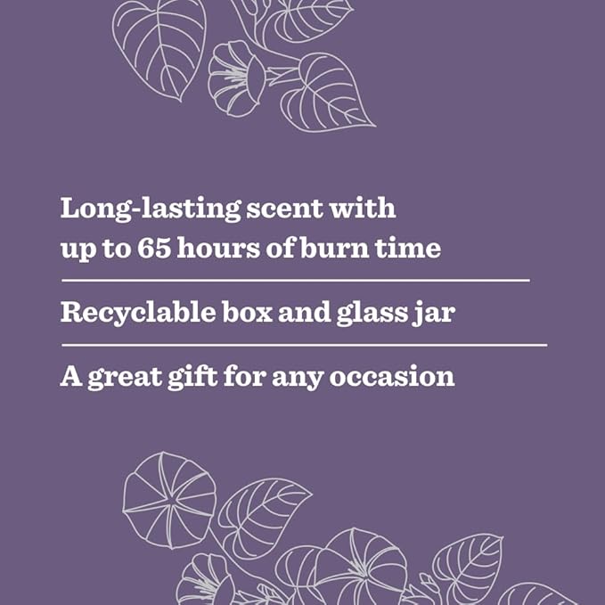 MRS. MEYER'S Clean Day Garden Heirloom Scented Soy Candle, Large, Moonflower Scent, 14 Ounce Candle