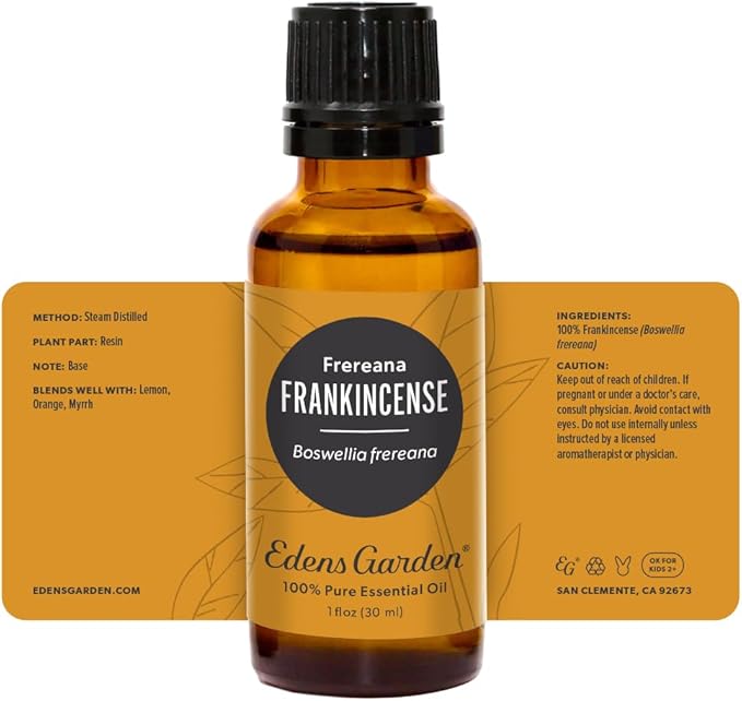Edens Garden Frankincense- Frereana Essential Oil- 100% Pure Premium Grade, Undiluted, Natural, Therapeutic, Aromatherapy, The Best for Diffuser, Skin, Face, Hair 30 ml (1 fl oz)
