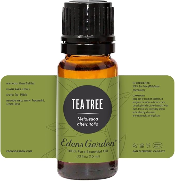 Edens Garden Tea Tree Essential Oil- 100% Pure Premium Grade, Undiluted, Natural, Therapeutic, Aromatherapy, The Best for Diffuser, Hair, Humidifiers, Kid Safe 10 ml (.33 fl oz)