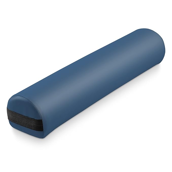 Saloniture 3/4 Round Massage Table Bolster Pillow Pad - 26 x 6 x 4-1/2 Inch - Blue