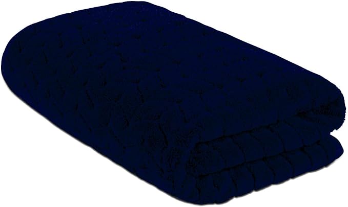 BAGNO MILANO Turkish Bath Towels, Soft Plush Jacquard Luxury Bath Towels, Quick Dry Towel Set (Navy, Bath Sheet)