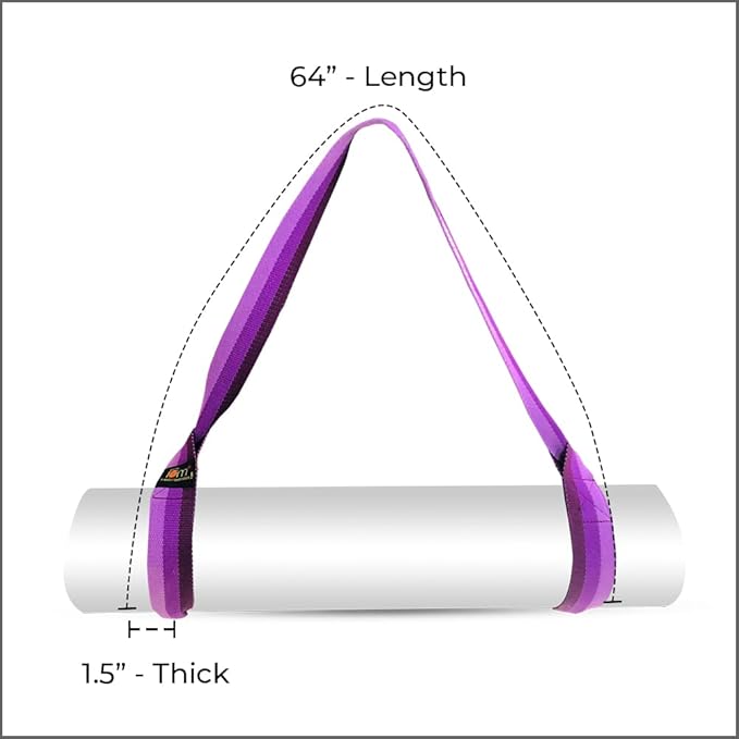 Samadhaan Yoga Mat Carrier Strap | Adjustable Mat Holder Sling for Carrying Mats | Thick & Comfy Texture | Yoga Mat Strap