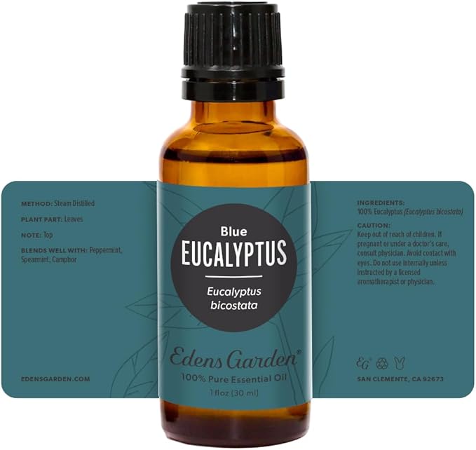 Edens Garden Eucalyptus- Blue Essential Oil- 100% Pure Premium Grade, Undiluted, Natural, Therapeutic, Aromatherapy, The Best for Diffuser, Skin, Candle, Humidifiers 30 ml (1 fl oz)