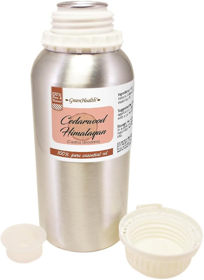16 fl oz - Cedarwood Himalayan Essential Oil (100% Pure & Uncut), Aluminum Bottle - GreenHealth